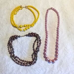 Bundle Of 3 Vintage Necklaces